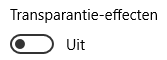 transparantie uitschakelen