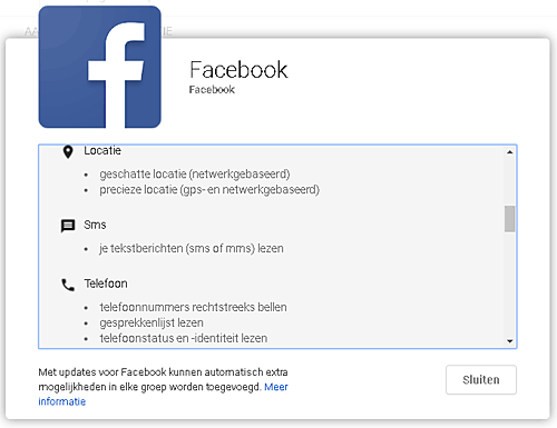 facebook machtigingen