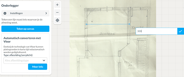 floorplanner bouwtekening overtrekken