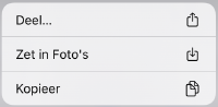 foto verkleinen en delen op iphone