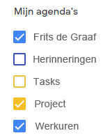 google agenda meerdere agenda's