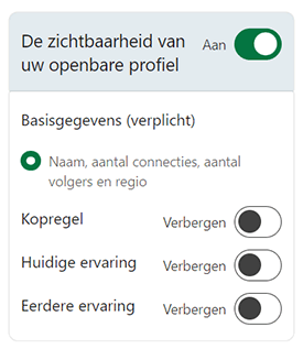 linkedin profiel openbaar zichtbaarheid