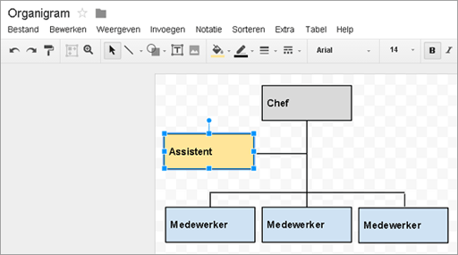 Google Docs organigram maken