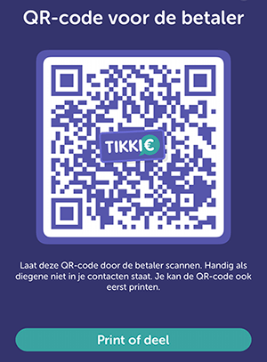 tikkie qr code maken en printen