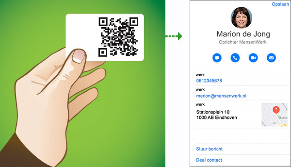 qr code visitekaartje