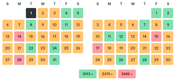 kayak goedkope vliegtickets zonder datum