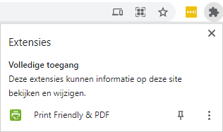 webpagina printen