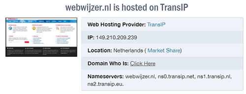 wie is mijn hosting provider