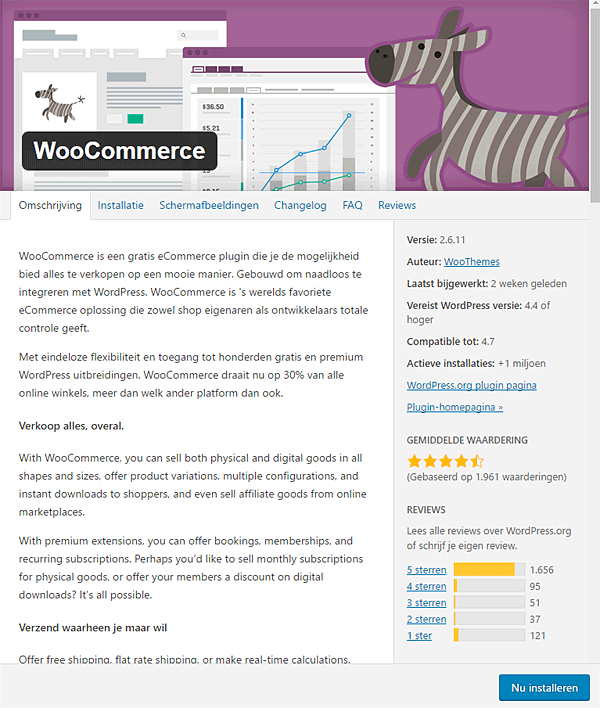 woocommerce installeren